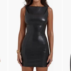House of cb Leola Faux Leather Mini dress